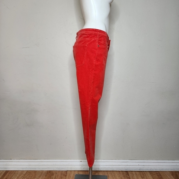 NWT Pilcro Anthropologie High Rise Skinny Red Corduroy Pants Size 31‎ - Picture 6 of 14
